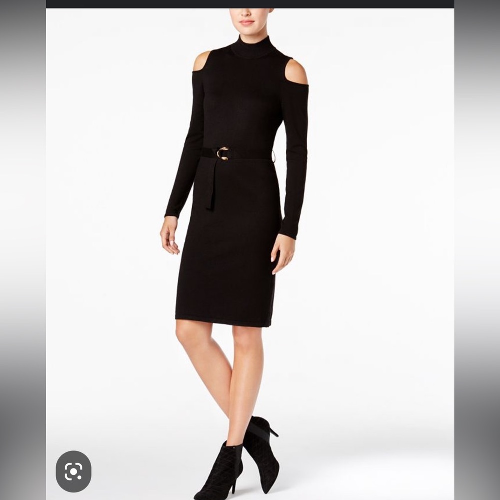 CALVIN KLIEN Cold Shoulder Dress